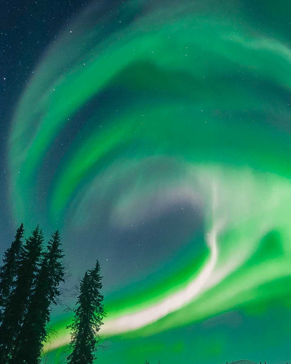 The Northern Lights seen on a tour from Fairbanks Alaska
