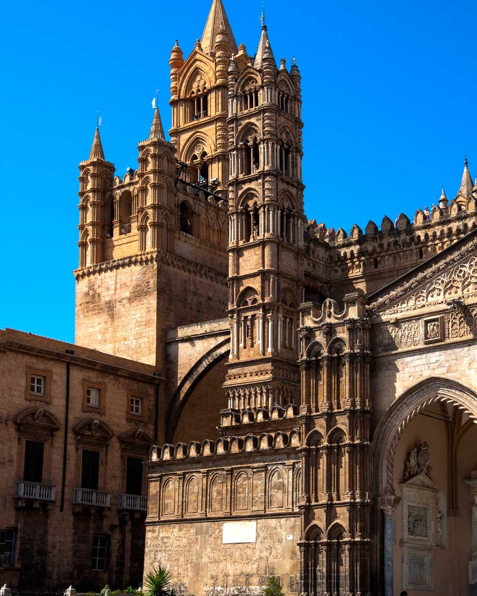 The Palermo Cathedral in Palermo Italy seen on a tour