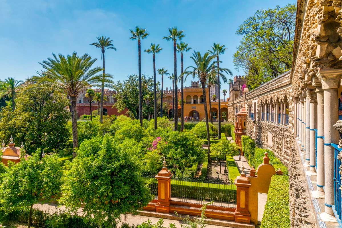 The Royal Alcazar seen on a tour in Spain