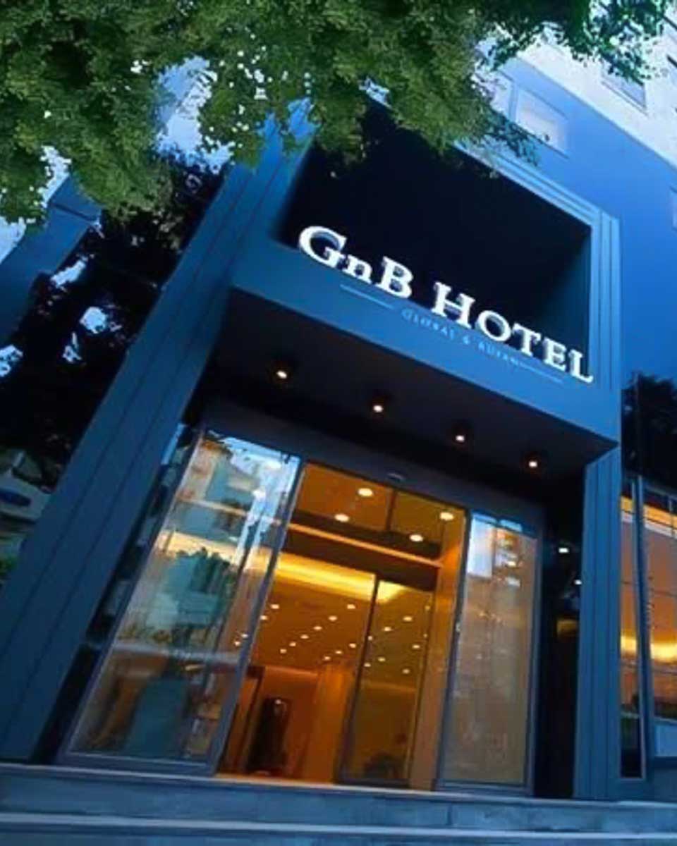 The outside of the GnB Hotel in Busan