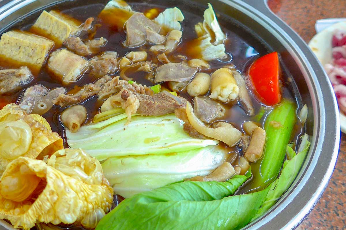 Traditional hot pot eaten in Beijing China