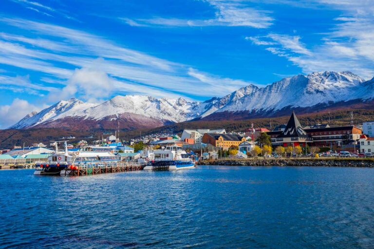 Ushuaia Argentina town and harbor