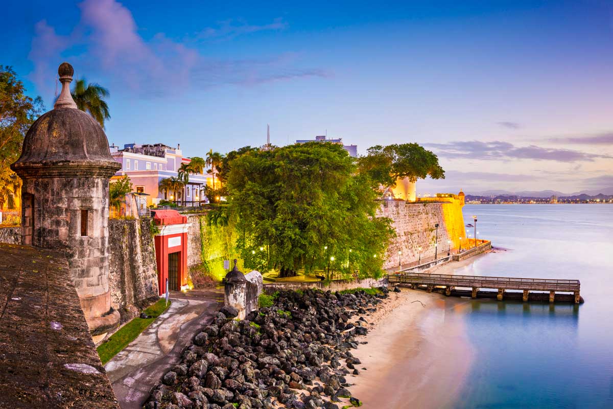 View of the coastline in San Juan Puerto Rico