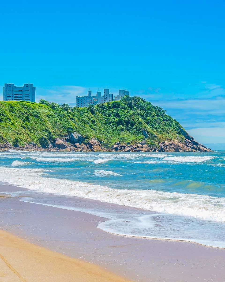 A beach seen on a tour to Santos from Sao Paulo Brazil