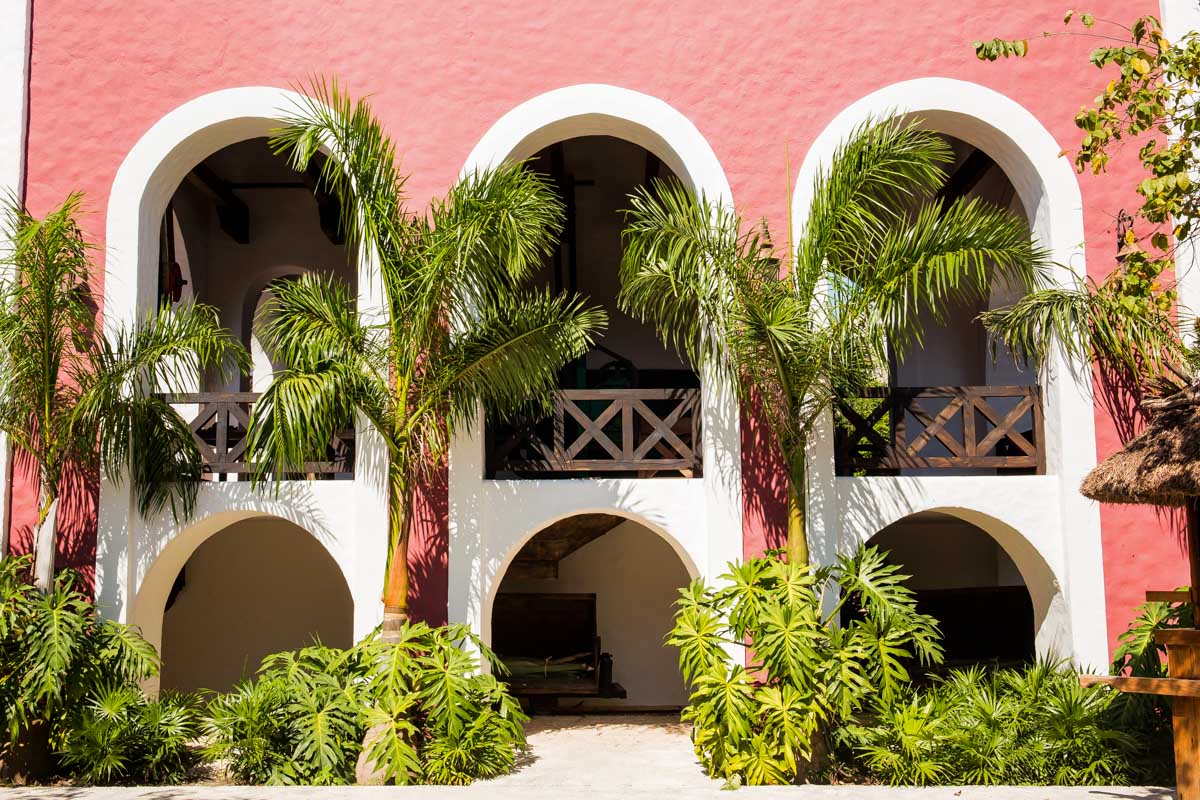 A colorful house in Playa del Carmen Mexico
