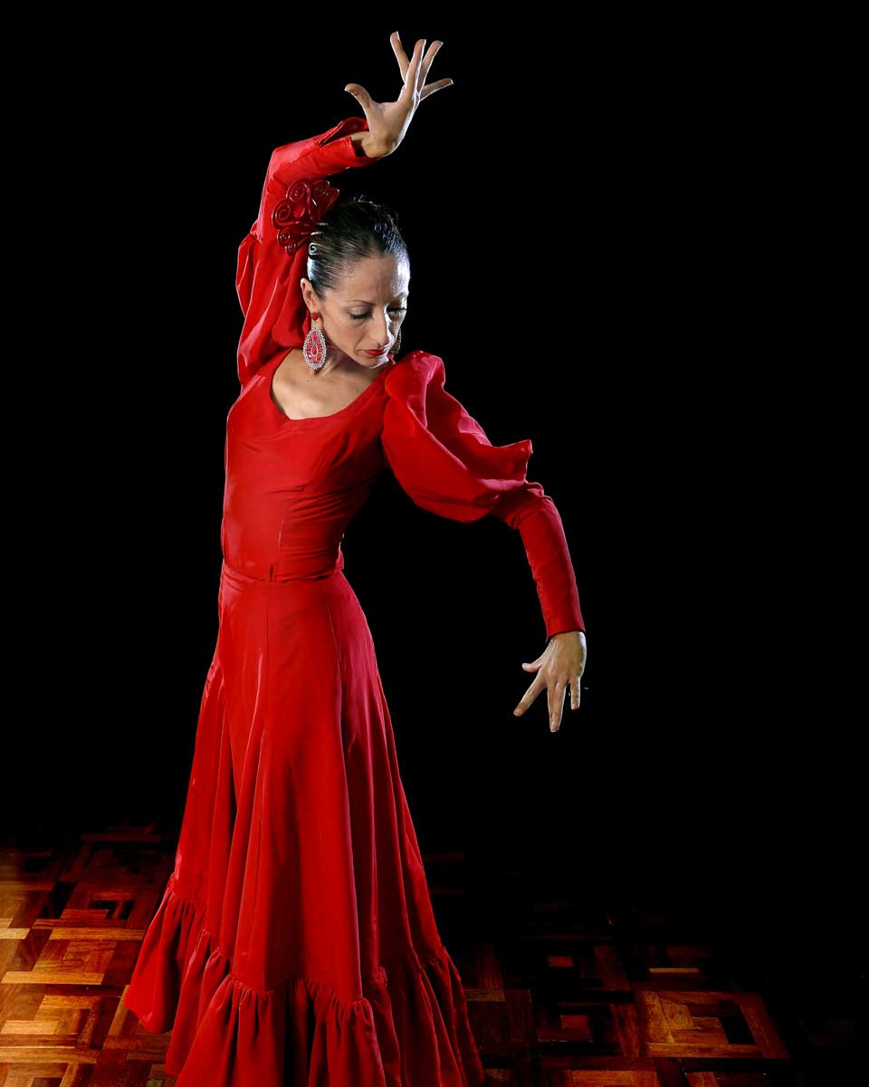 A-woman-dancing-flamenco-in-Malaga-Spain