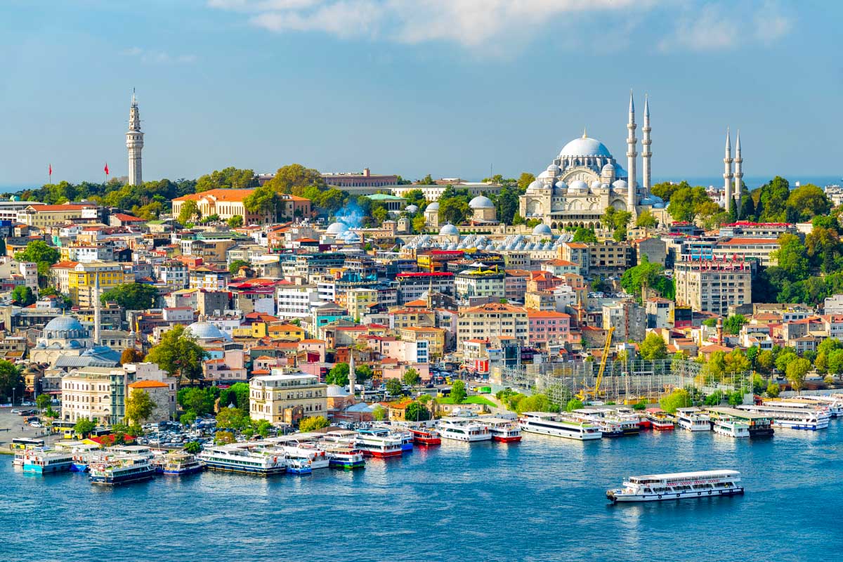 Aerial view of Istanbul Turkey