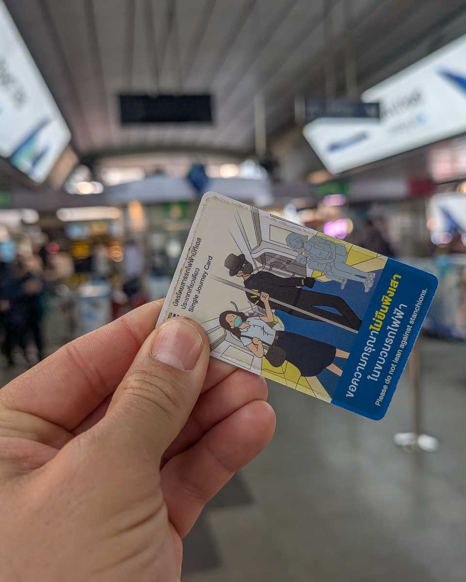 BTS card in Bangkok Thailand