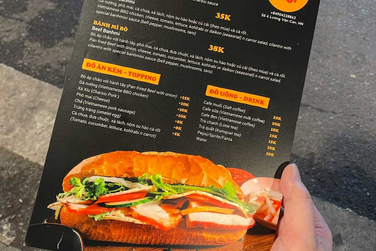 Bánh Mì Ơi in Hanoi Vietnam