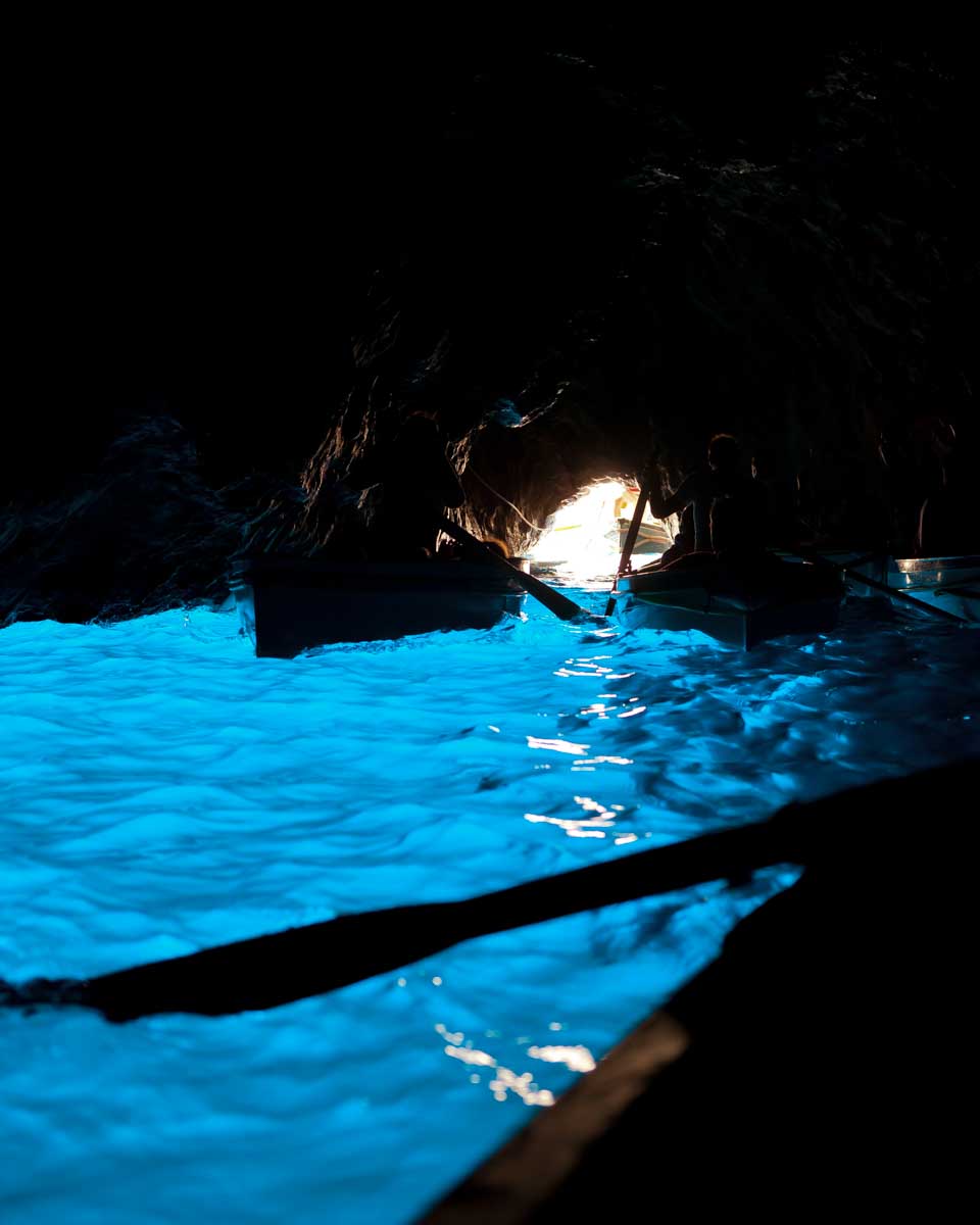 Blue-Grotto-seen-on-a-tour-from Capri Italy