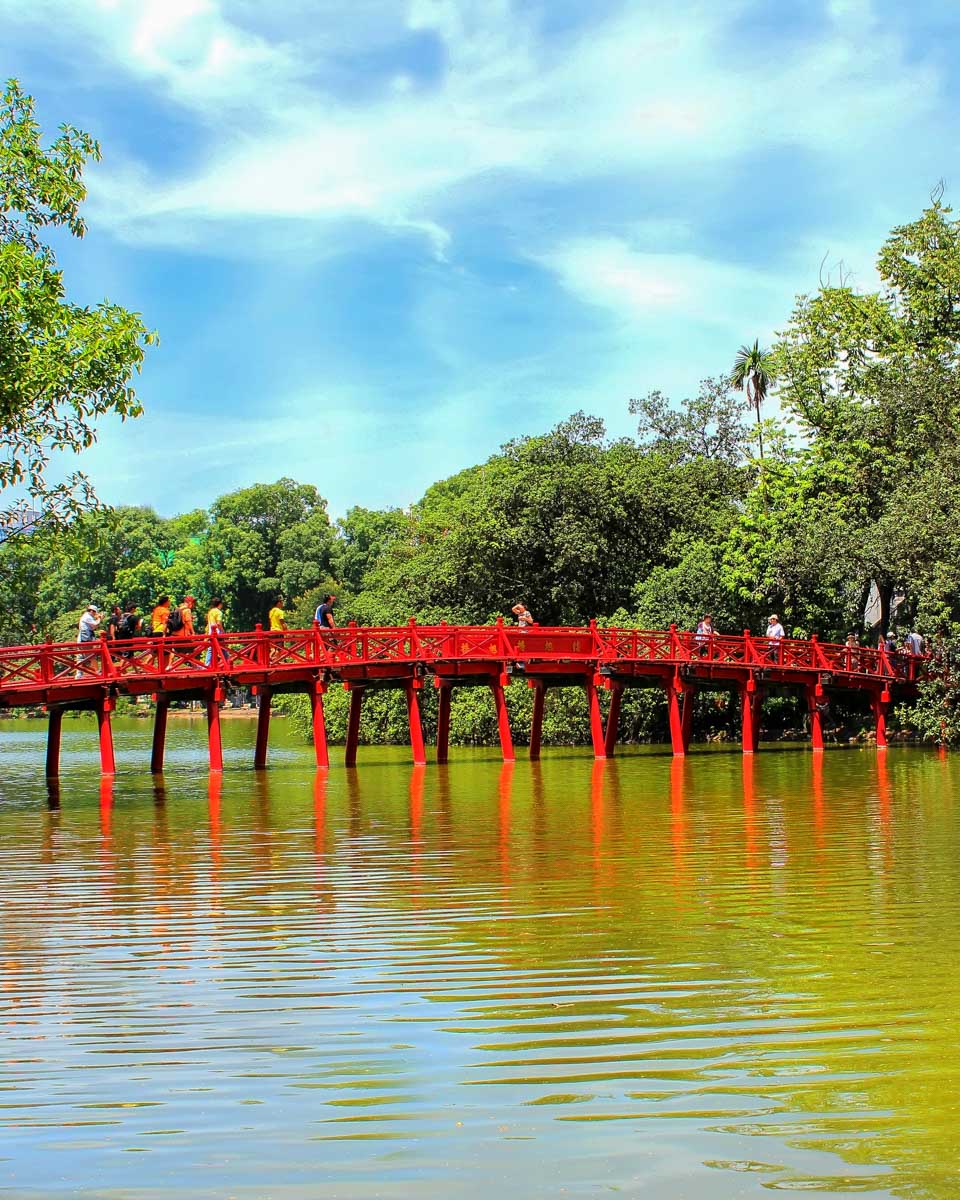 Hoan Kiem Lake in Hanoi Vietnam