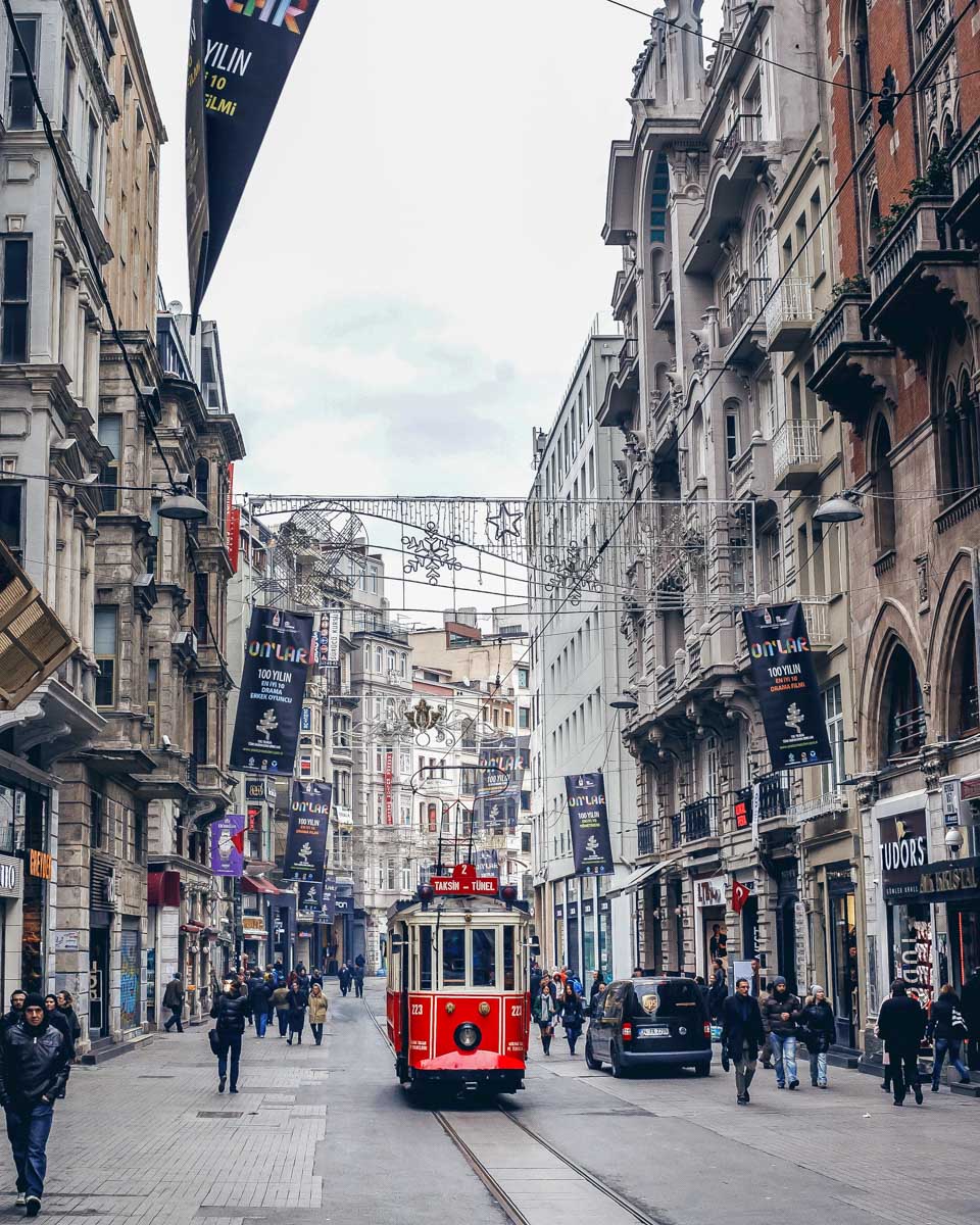 İstiklal Avenue in Istanbul Turkey