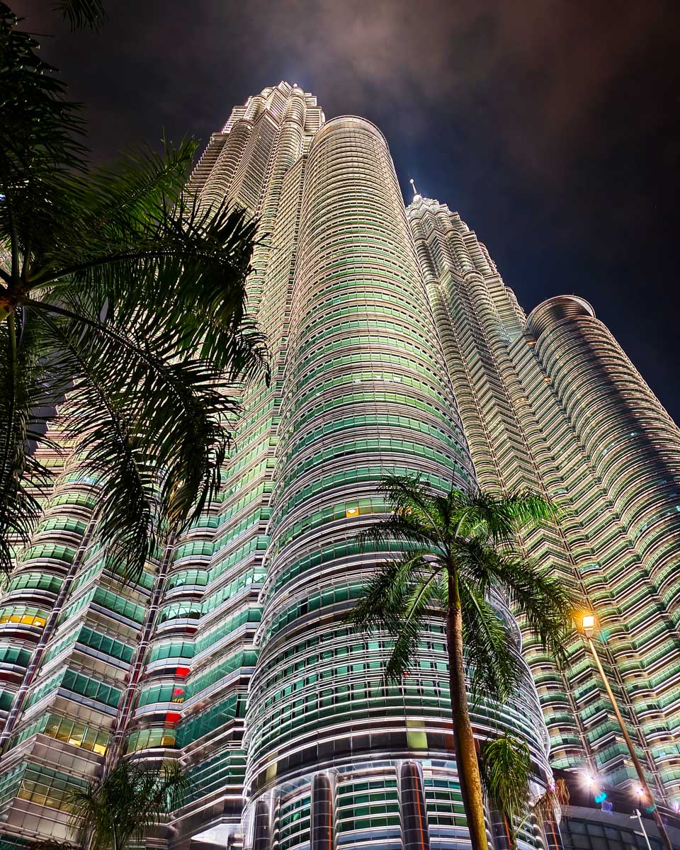 Kuala Lumpur City Centre Petronas Tower at night in Malaysia