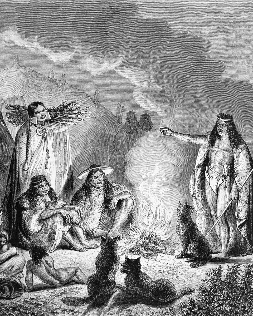 Mapuche image seen on a tour in Bariloche Argentina 1