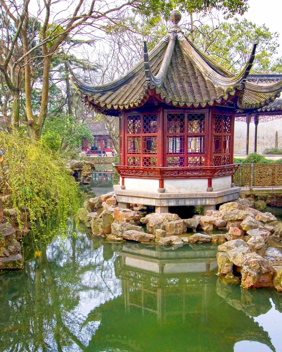 Pagoda in the Humble Administrator's Gardens, Suzhou, China on a tour from Shanghai