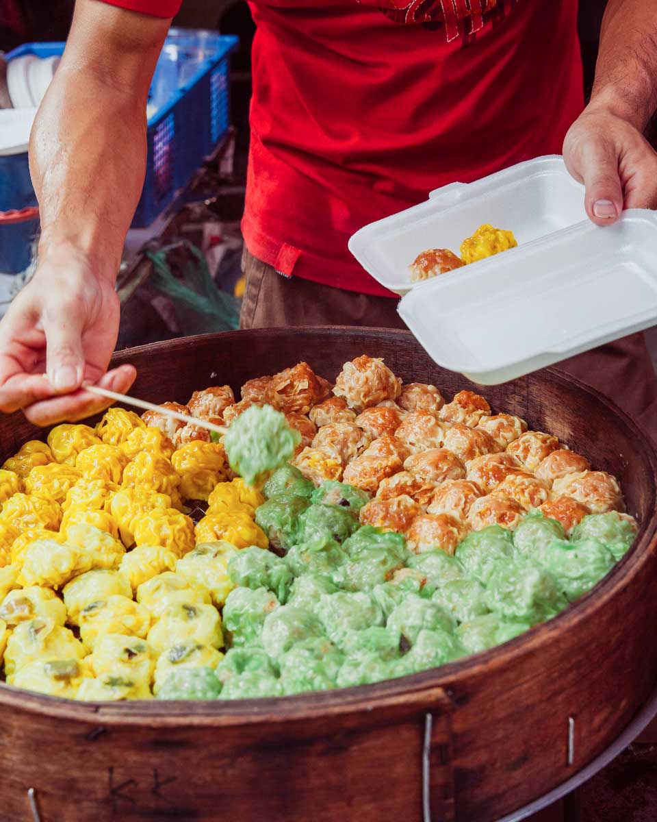 Steamed buns food stall in Chinatown, Kuala Lumpur, Malaysia