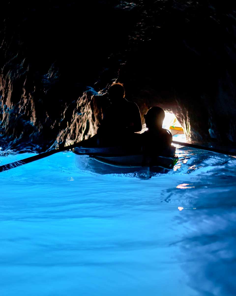 The-Blue-Grotto-seen-on-a-tour-from Capri Italy