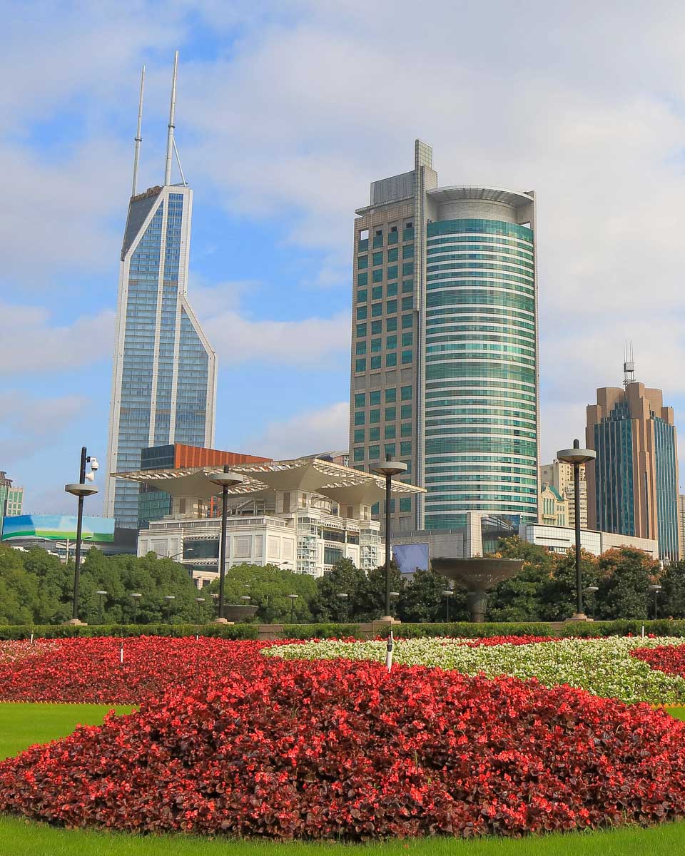 The People's Square cityscape Shanghai China