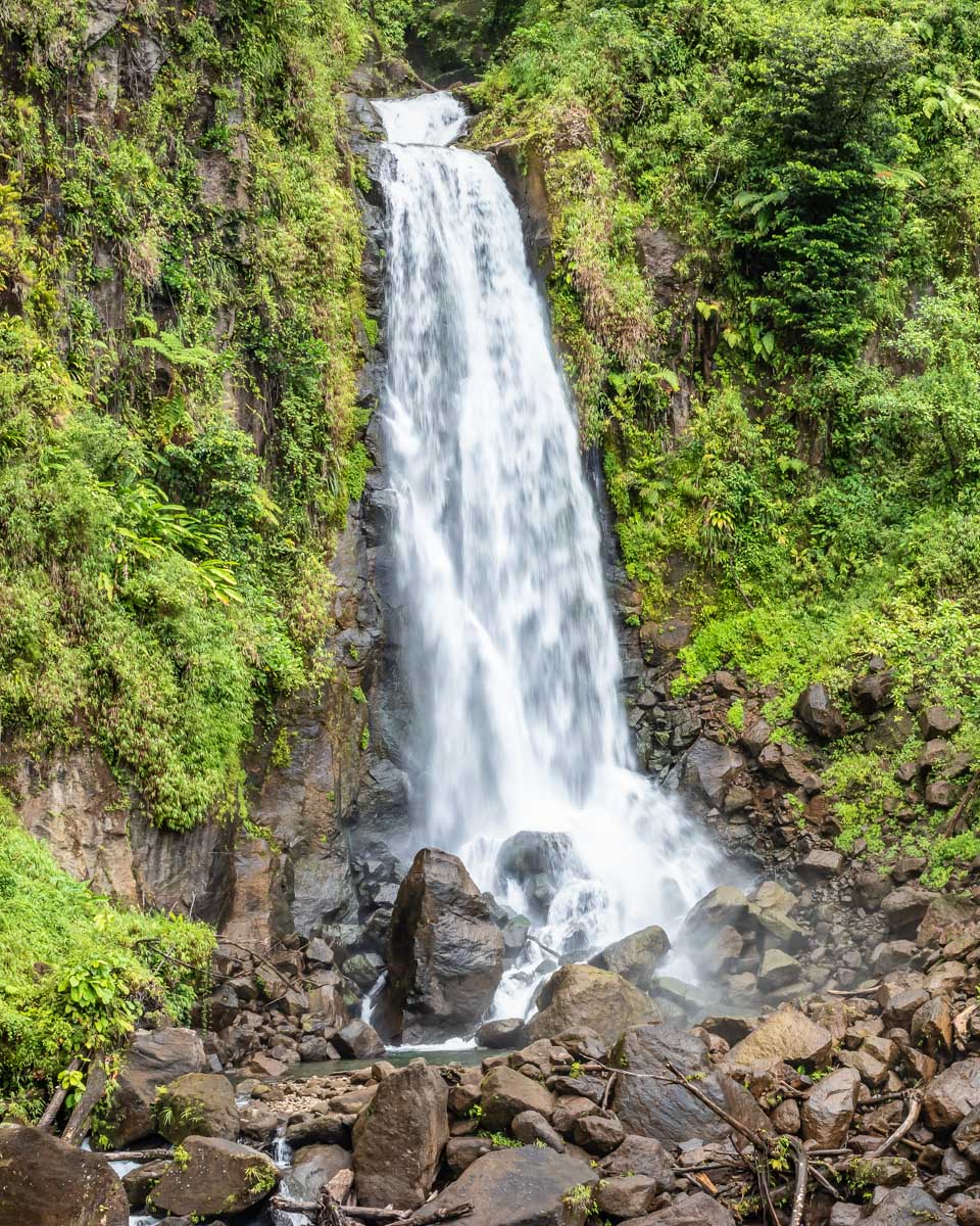 The beautiful Trafalgar Falls in Dominica