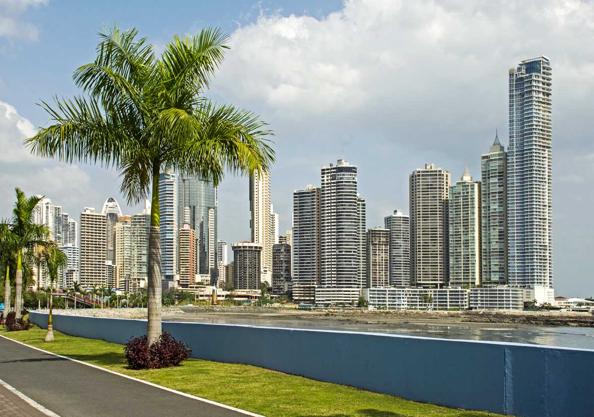 The views from Avenida Balboa in Panama City Panama