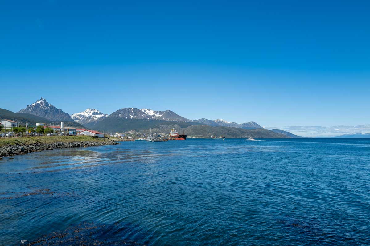 Ushuaia Bay seen in Ushuaia Argentina