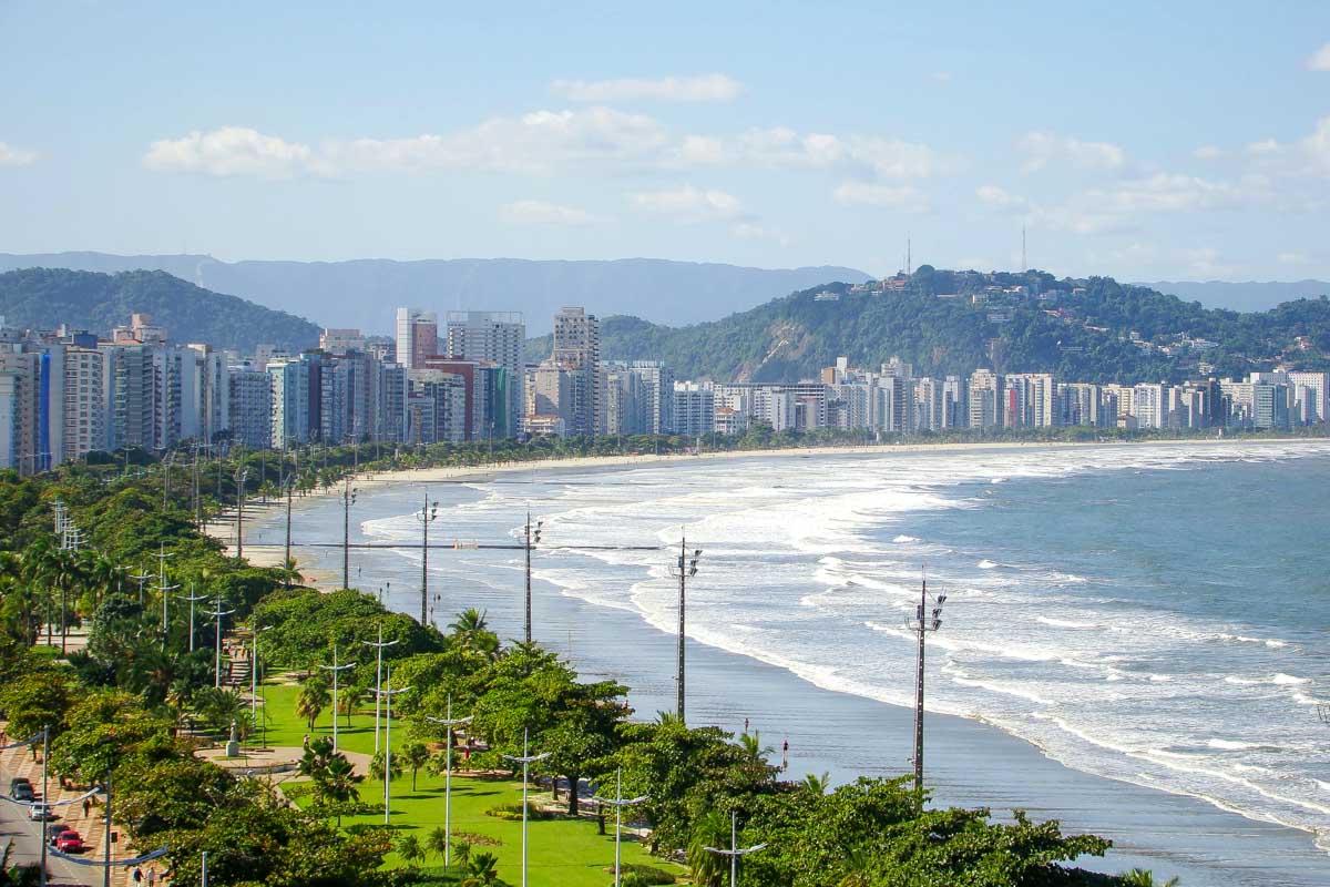 View of the city of Santos Brazil on a tour from Sao Paulo