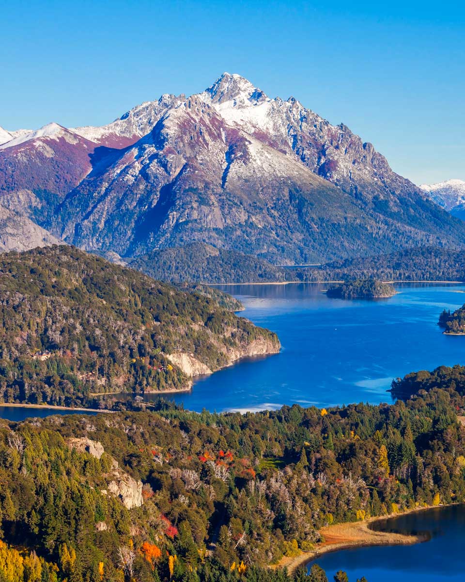 View of the landscape near Circuito Chico & Llao Llao Peninsula Bariloche Argentina