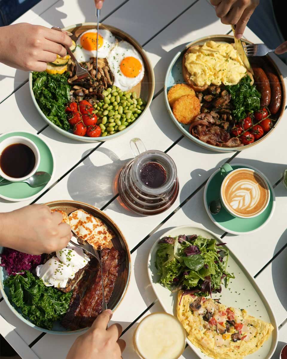 A breakfast spread at Common Grounds Dubai