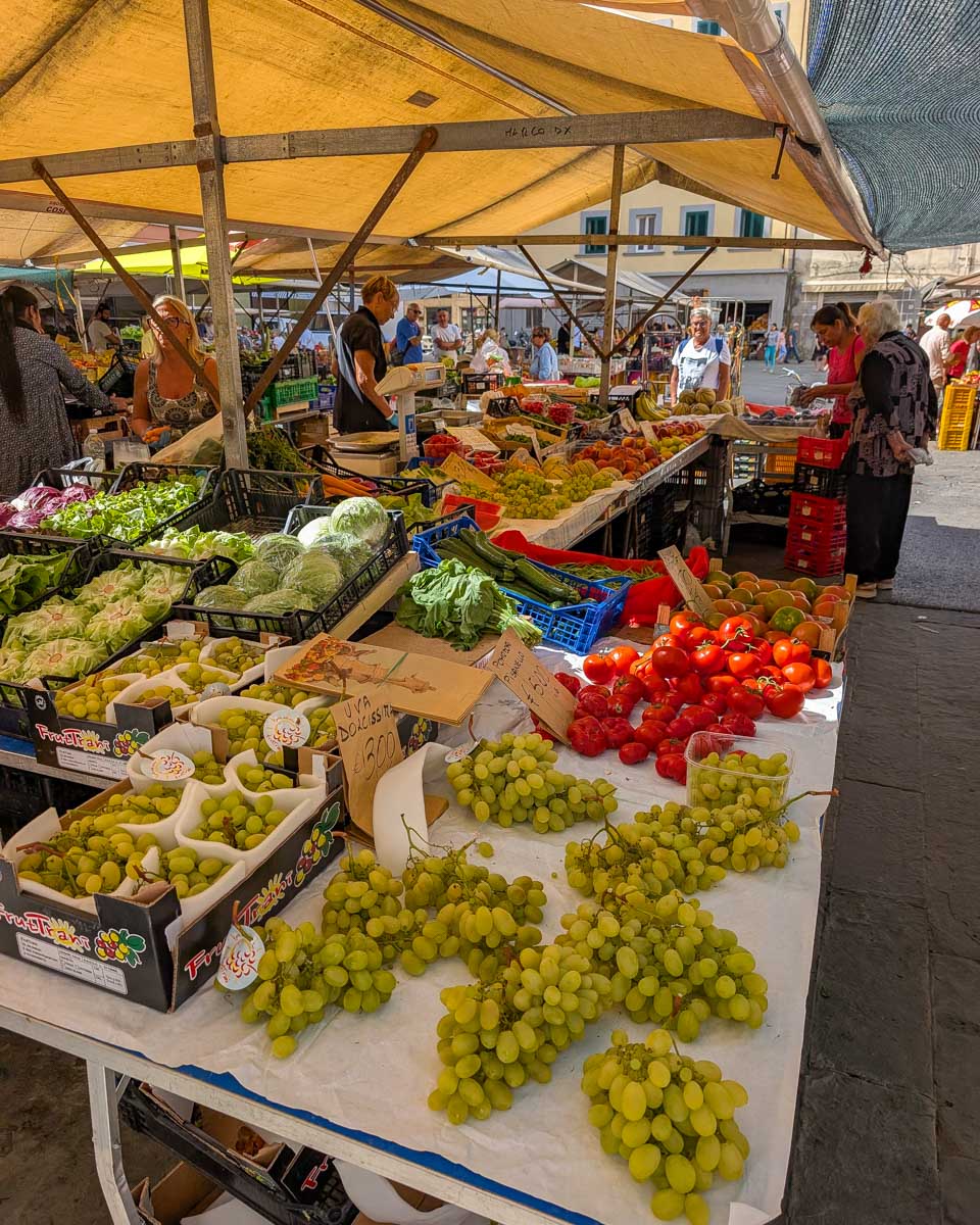 A pedestrian street with stalls in Livorno, Italy (3)