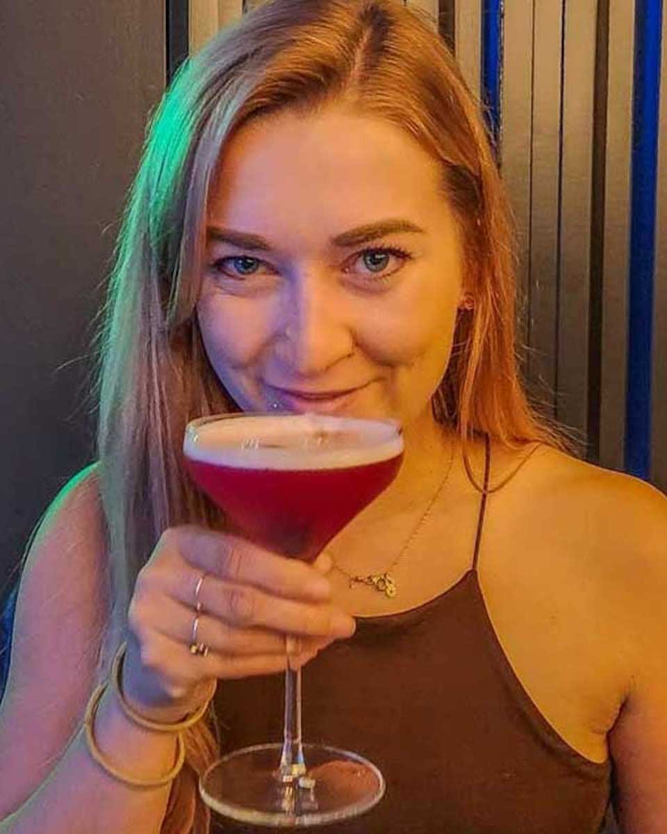 Bailey-sips-a-cocktail-in-Rio de Janeiro Brazil