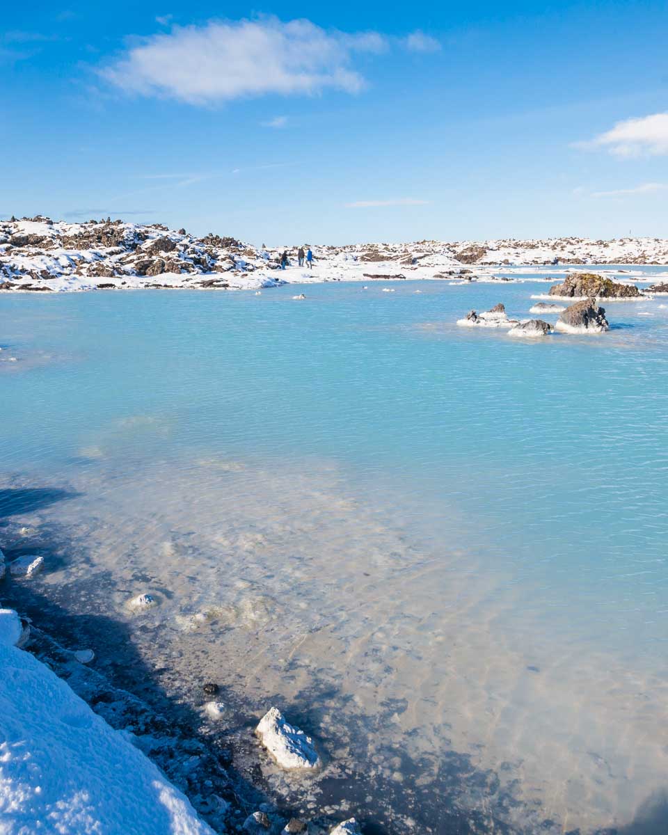 Beautiful Blue Lagoon view during winter in Iceland