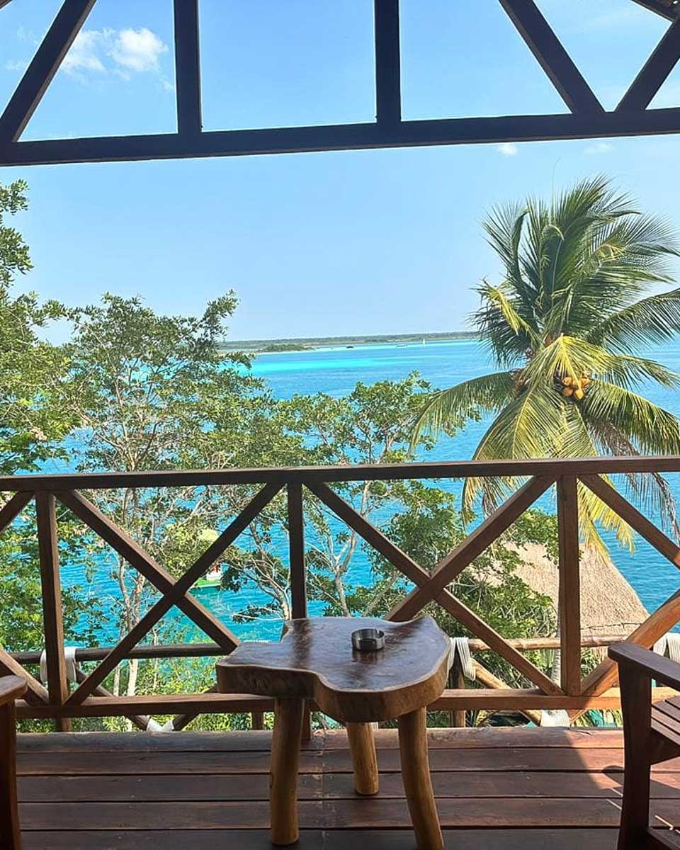 Patio view from a room at Bacalar My Love