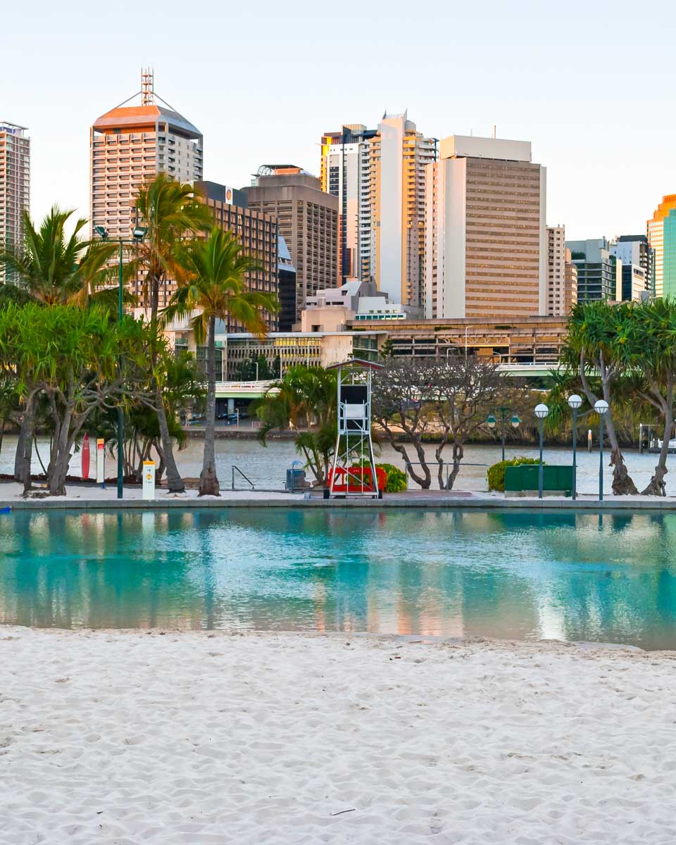 Streets Beach in Brisbane, Australia