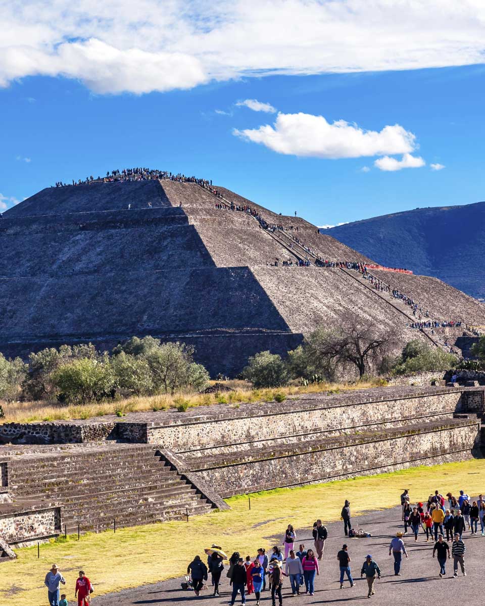 Teotihuacan ruins seen on a tour from Mexico City Mexico