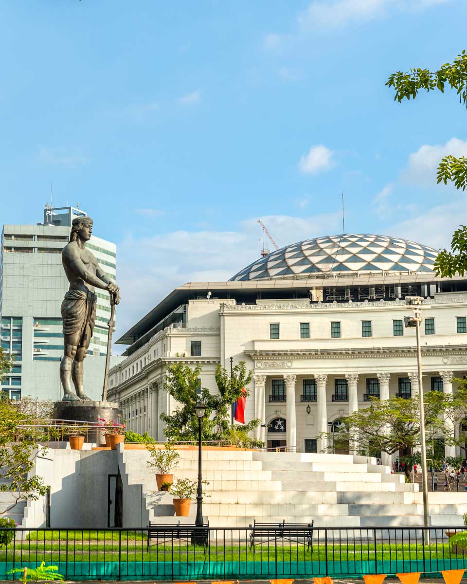 The Lapu Lapu monument at the National Museum of the Philippines Complex in Manila