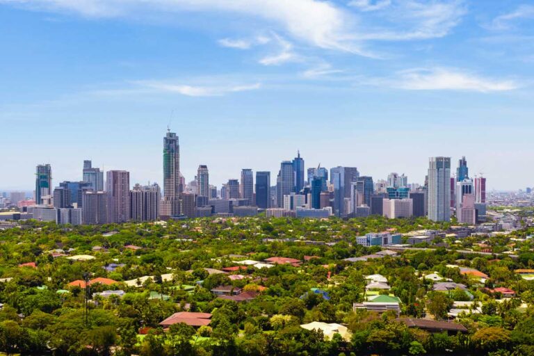 The Manila City skyline in the Philippines