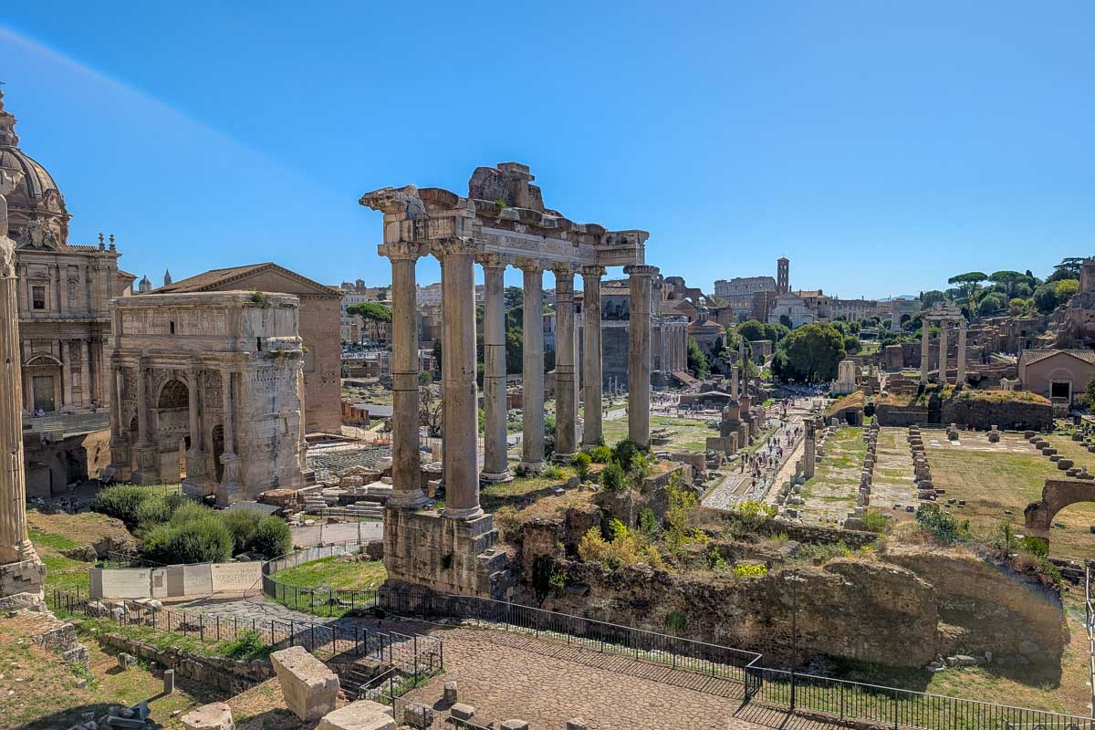 The Roman Forum in Rome Italy