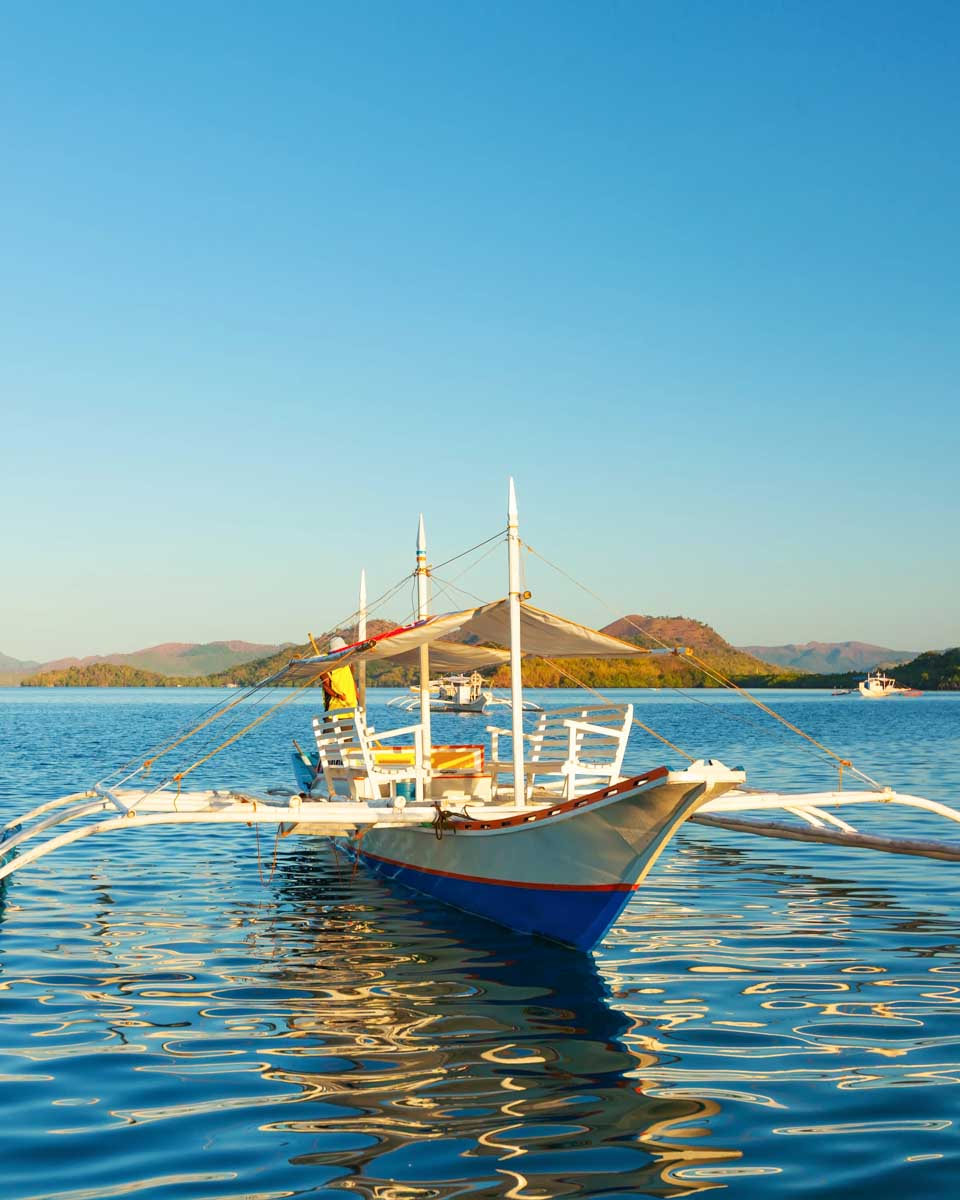 The bangka boat we rode out to Taal volcano on a tour from Manilla