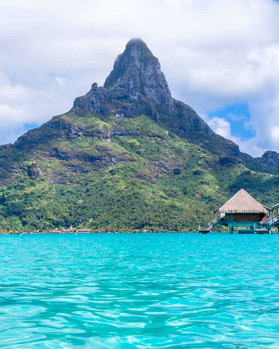 The view of Bora Bora on a jet ski expereince