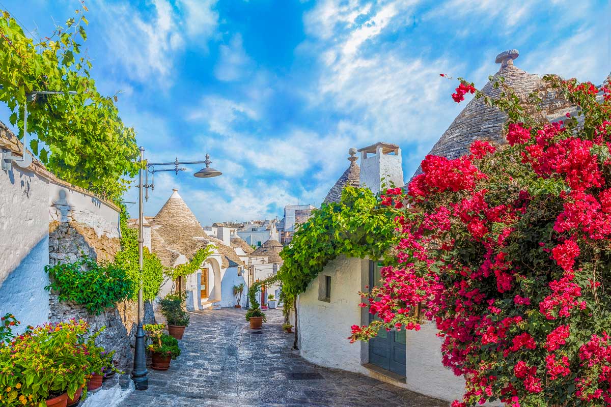 Trulli houses in Alberobello city in Puglia Italy