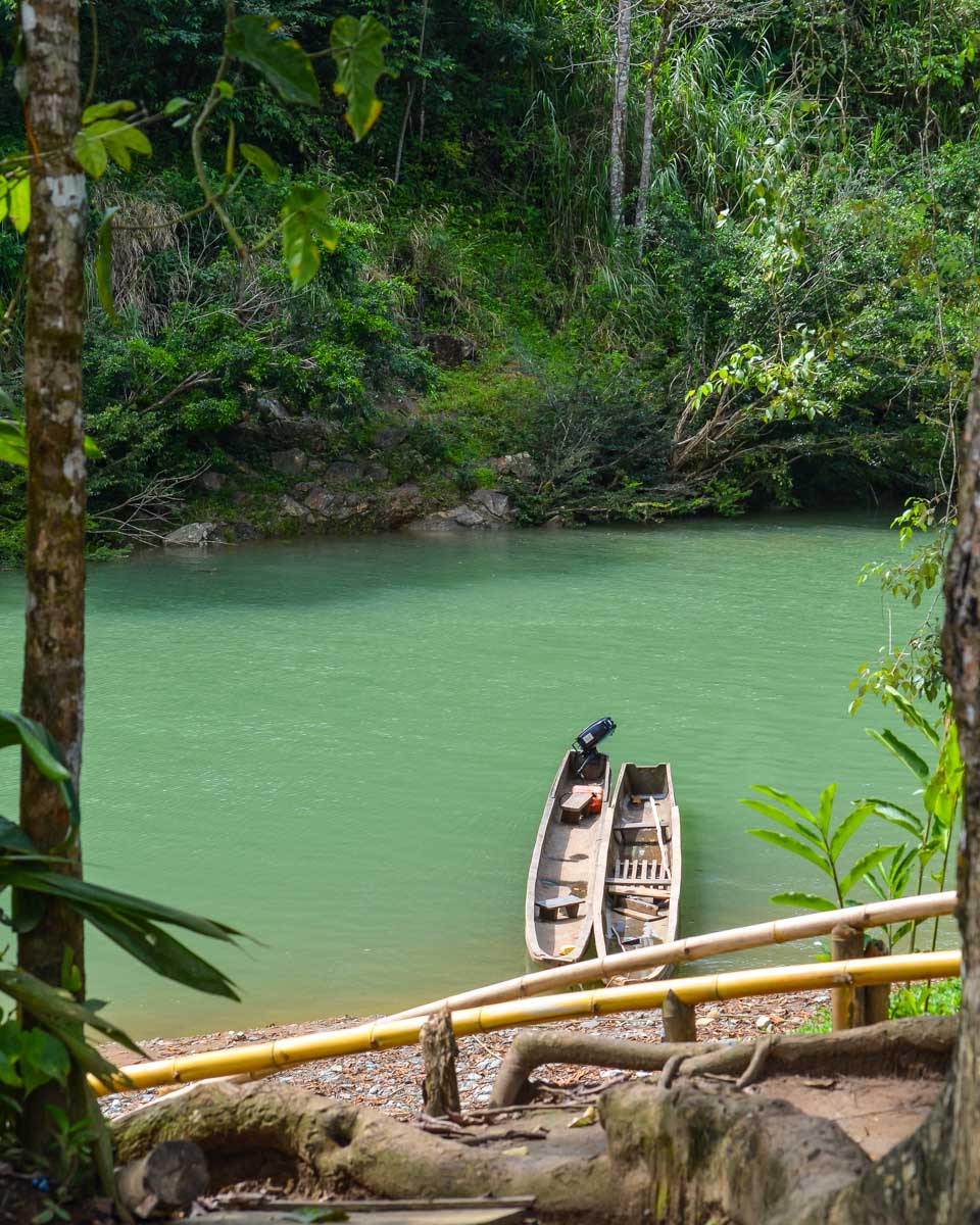 Two canoes that we took to see Pagsanjan Falls on a tour from Manila
