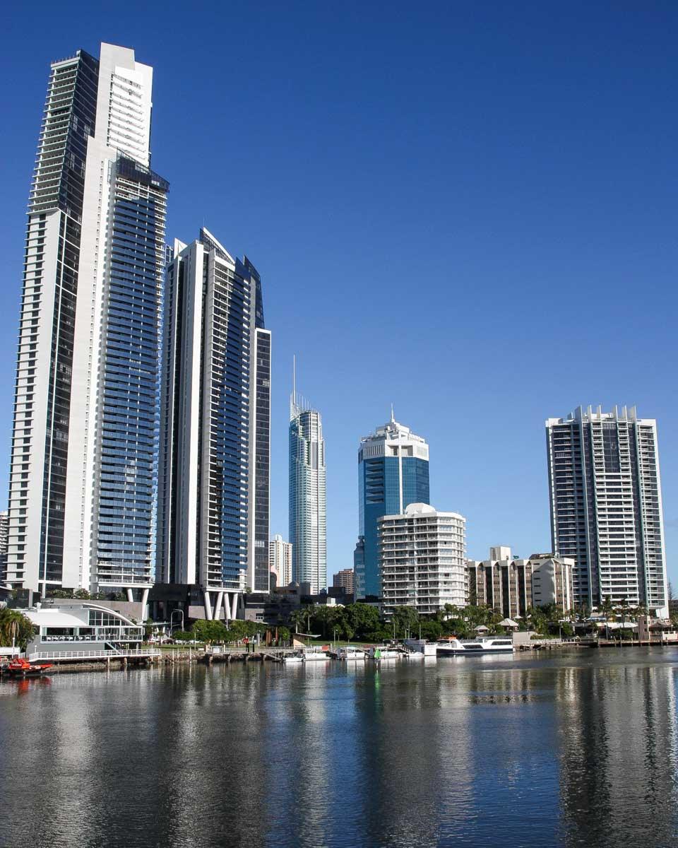 View of the Gold Coast seen on a buffet cruise in Gold Coast Australia