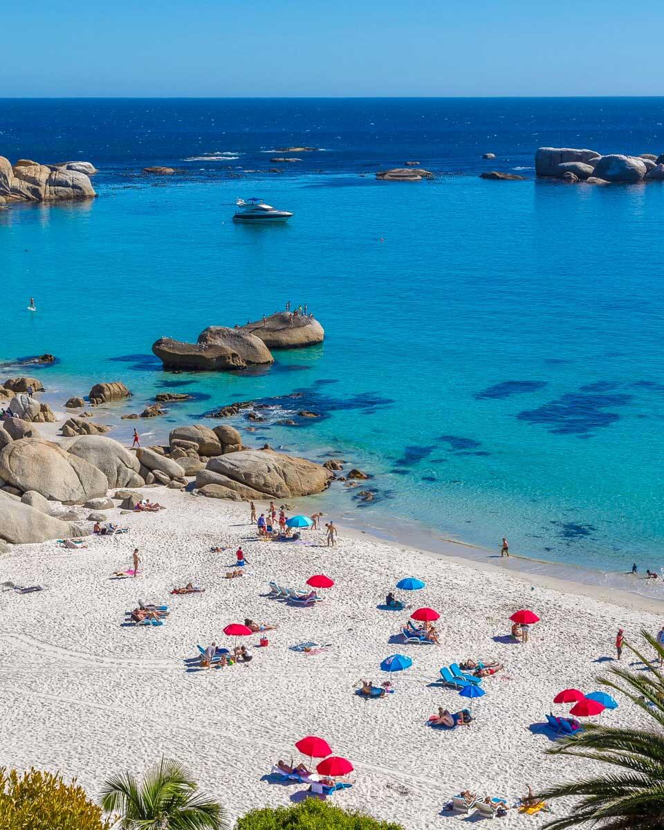 Camps Beach on a sunny day in Cape Town South Africa