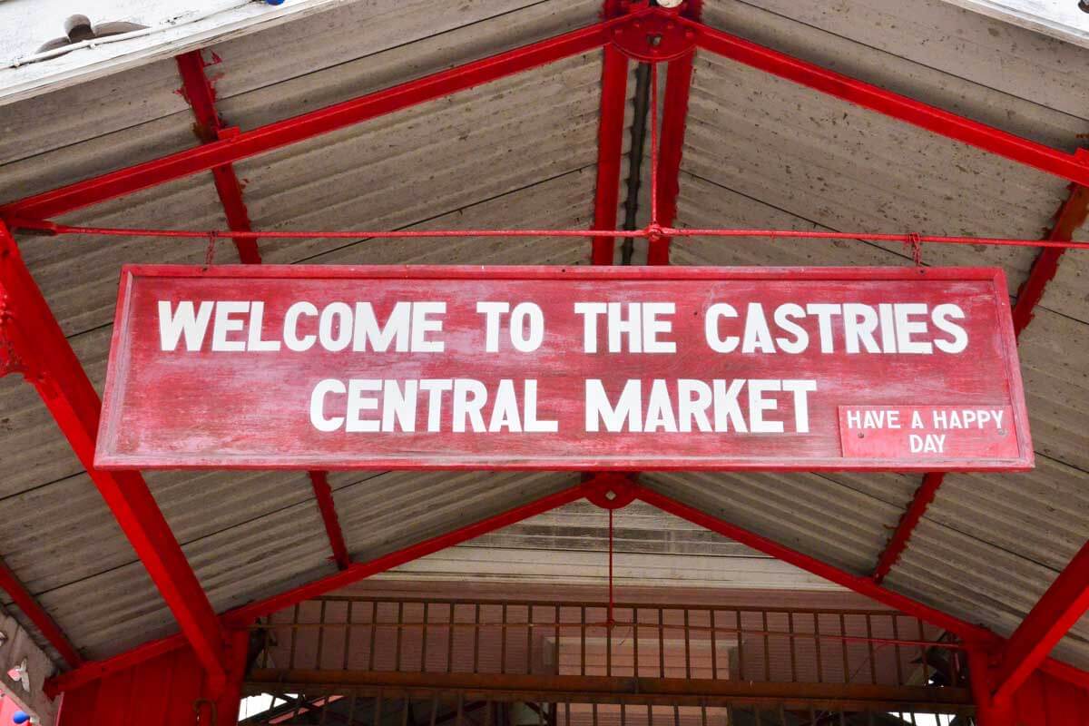 Castries Market seen in Saint Lucia