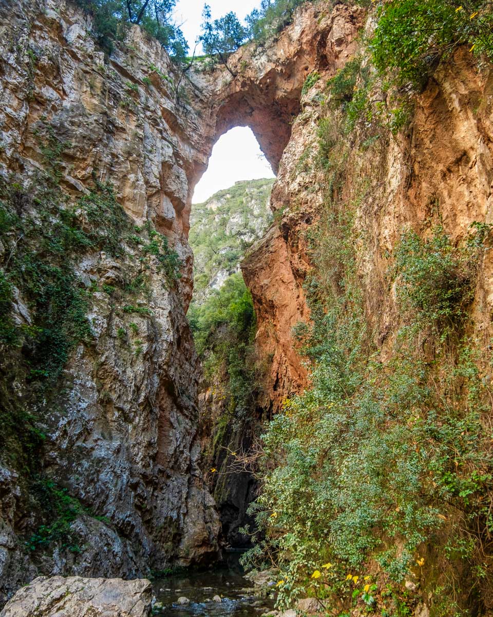 God's Bridge in Akchour Talassemtane National Park on a tour from Chefchaouen Morocco