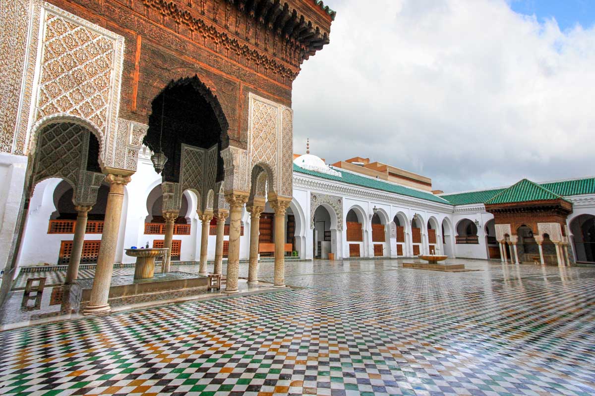 In the Mosque of al-Qarawiyyin of Fes in Morocco