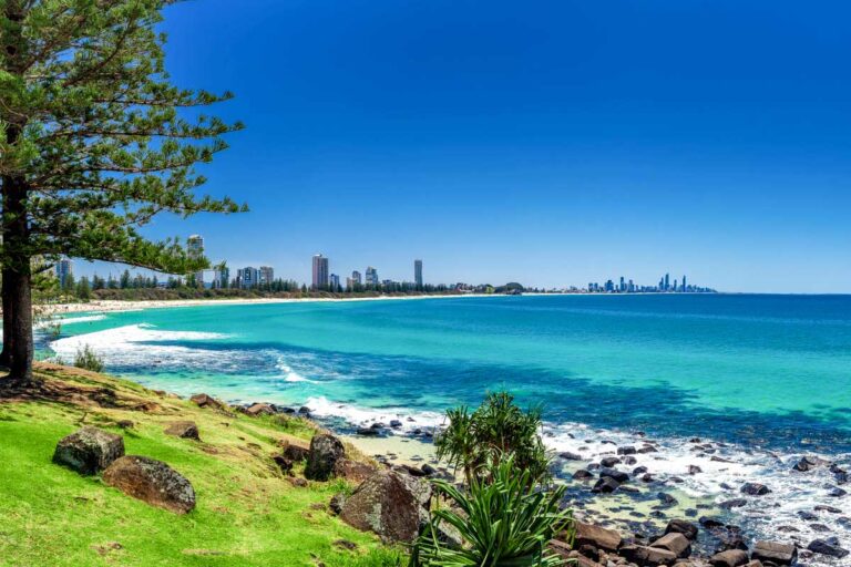 The Gold Coast skyline in Australia
