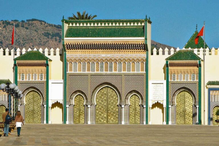 The gate to the Royal Palace of Fez in Morocco