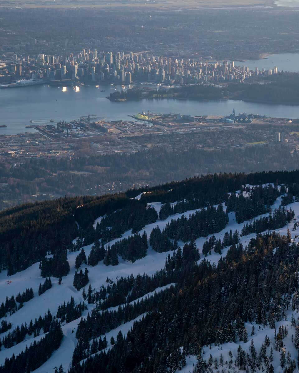 Views of Vancouver BC Canada during winter on a scenic plane flight (1)