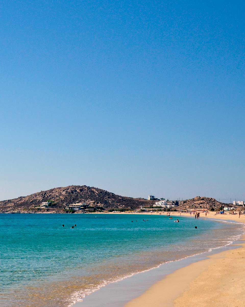 Agios Prokopios beach at Naxos, Greece